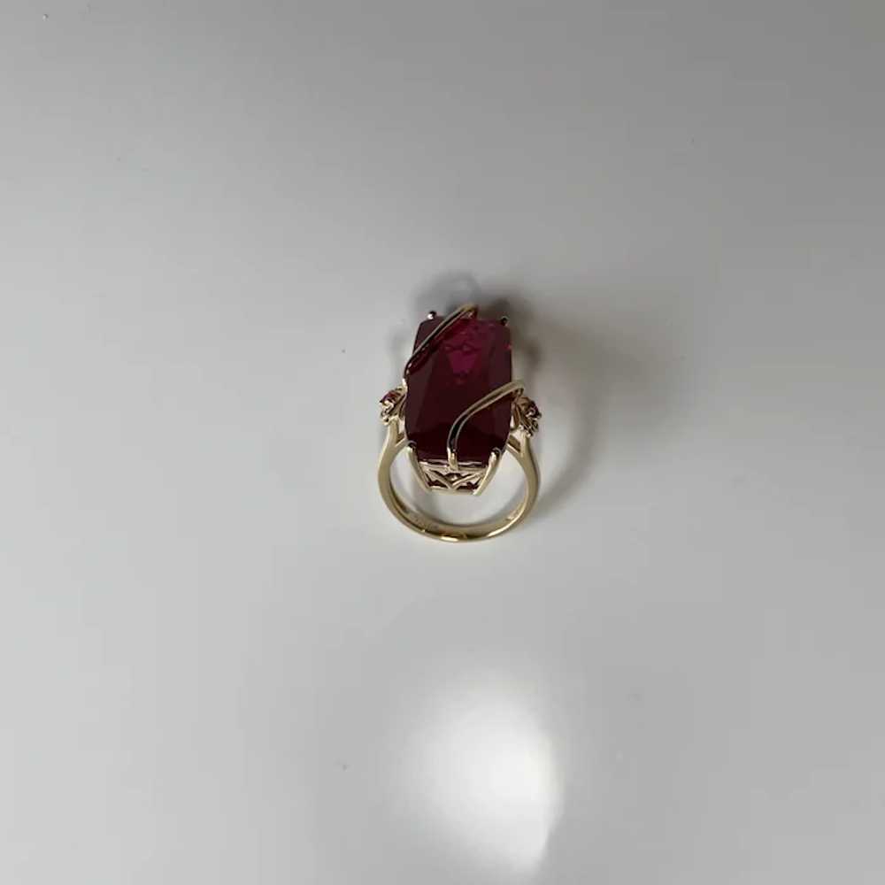 Twenty One Caret Lab Created Ruby 18Kt Gold over … - image 7