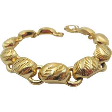 Christian Dior Gold Plated Brushed Bracelet