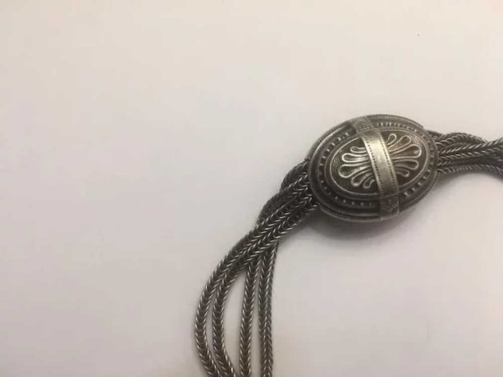 French silver Watch Chain with tassels - image 4