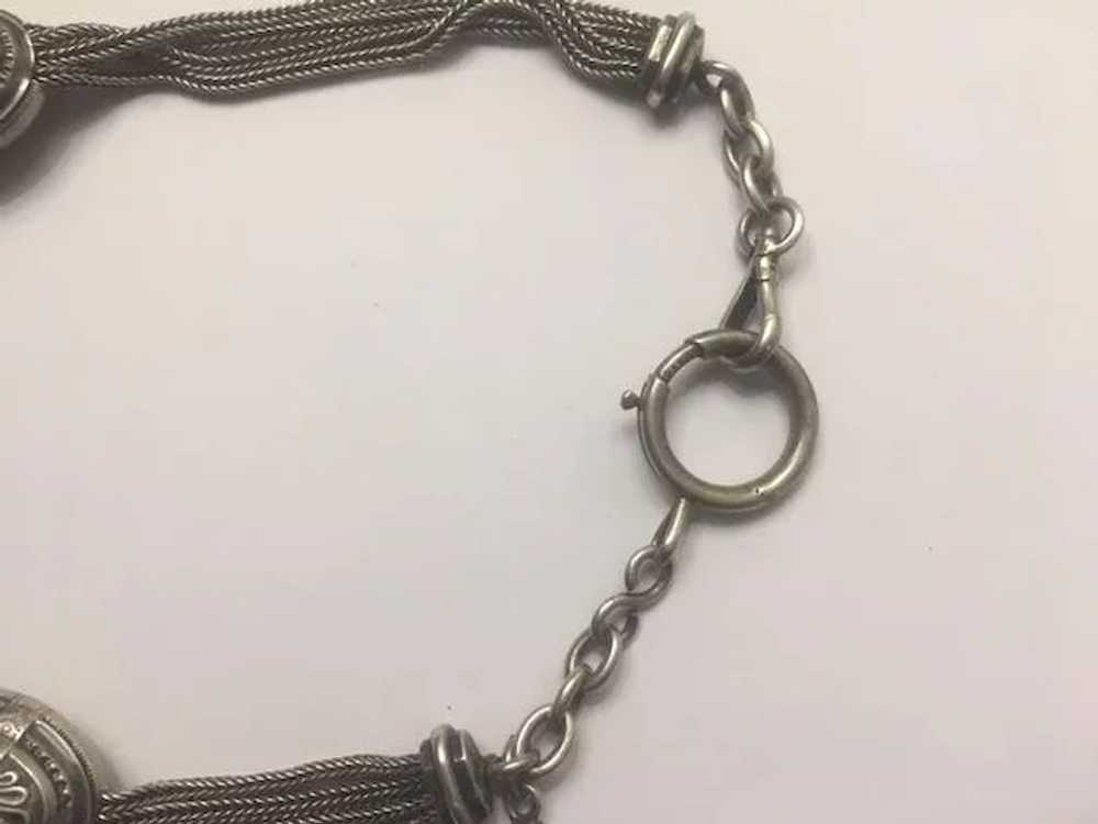 French silver Watch Chain with tassels - image 5