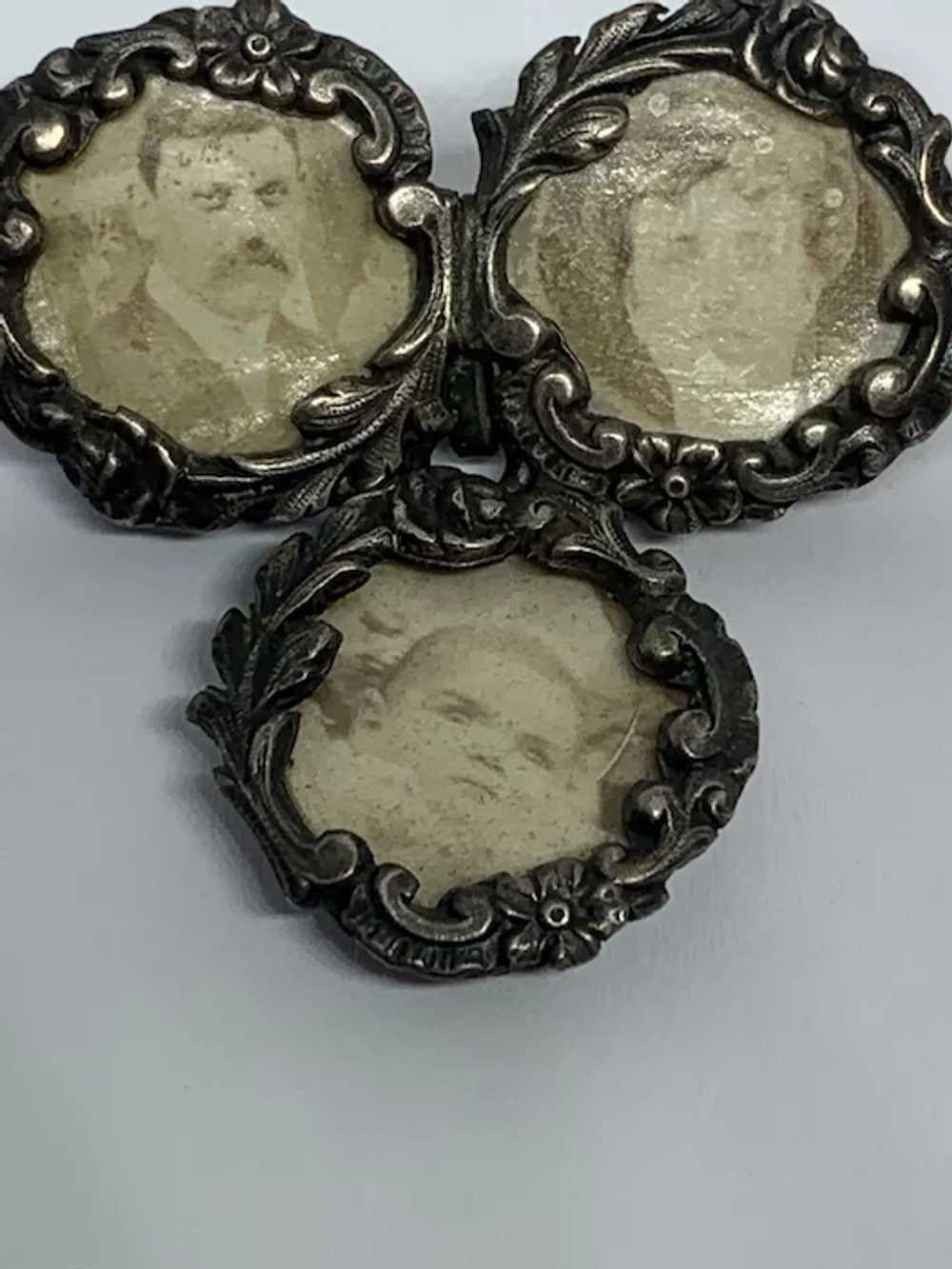 Antique French Victorian c 1870 silver dangling f… - image 2