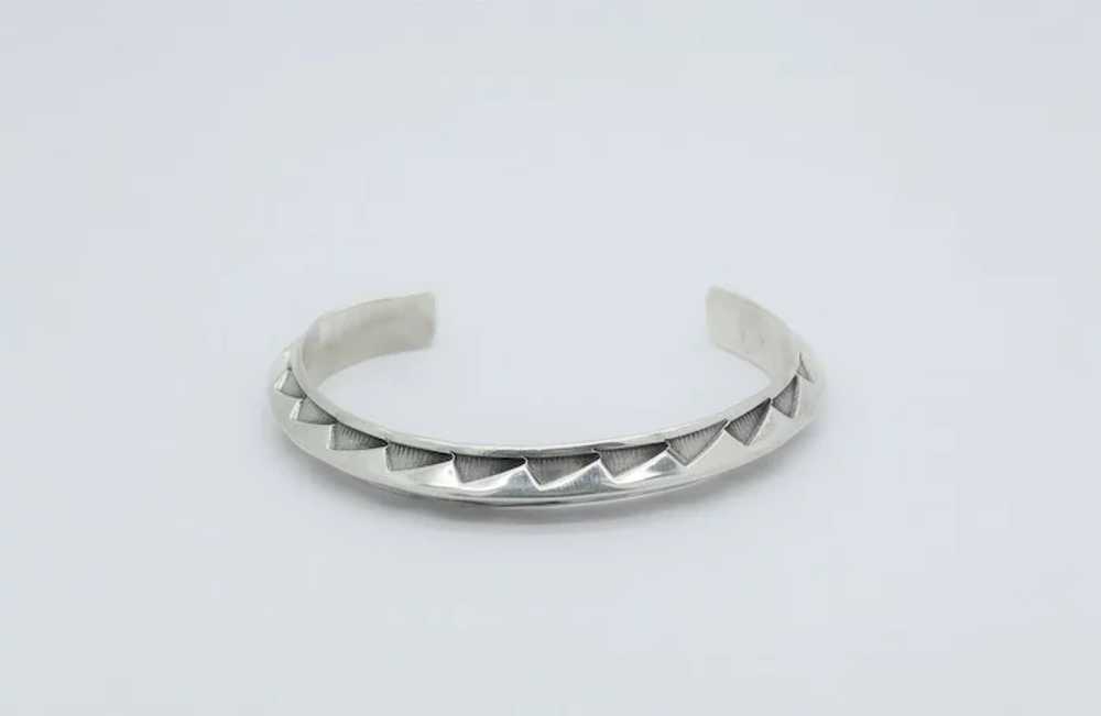 Nora Tahe Vintage Sterling Silver Cuff Bracelet, … - image 2
