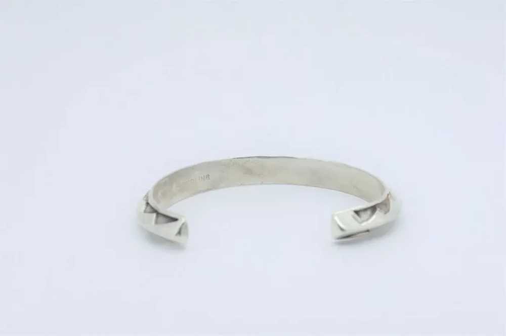 Nora Tahe Vintage Sterling Silver Cuff Bracelet, … - image 3