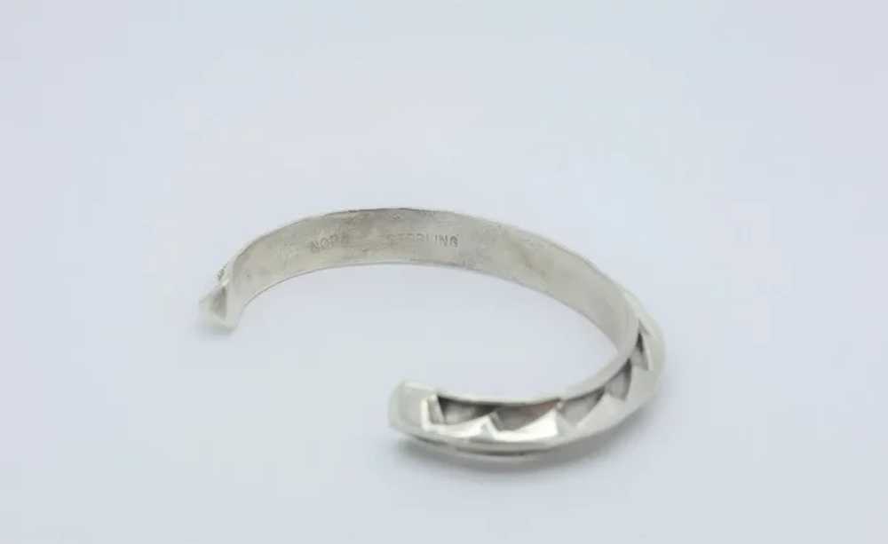 Nora Tahe Vintage Sterling Silver Cuff Bracelet, … - image 5