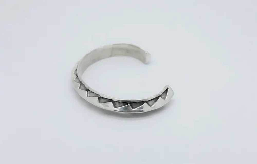 Nora Tahe Vintage Sterling Silver Cuff Bracelet, … - image 6
