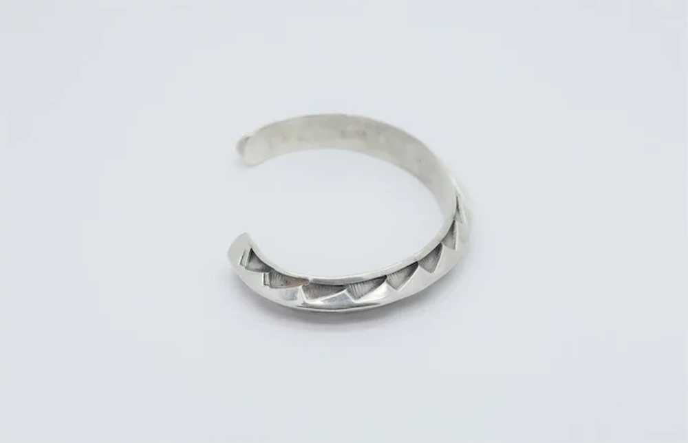 Nora Tahe Vintage Sterling Silver Cuff Bracelet, … - image 8