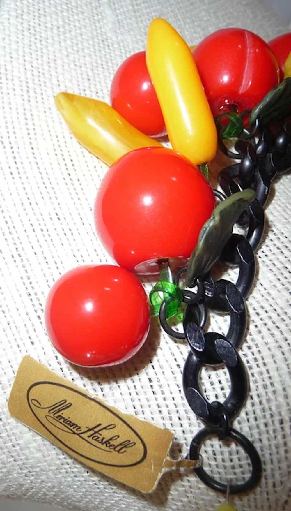 Miriam Haskell Cherries & Bananas Fruit Salad Bak… - image 5