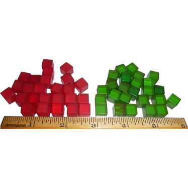 50 Prystal Bakelite Tiny Dice Cubes Undotted New … - image 1
