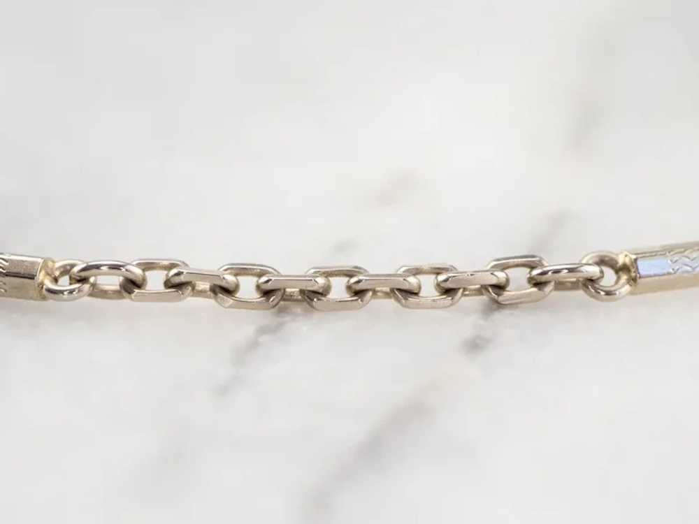 Art Deco Bar Link Watch Chain - image 4