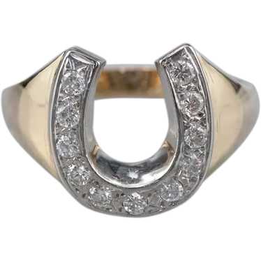 Lucky Diamond Horseshoe Ring