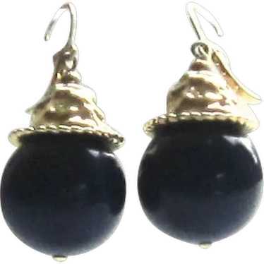 Vintage Kenneth J. Lane Large Ball Earrings - image 1