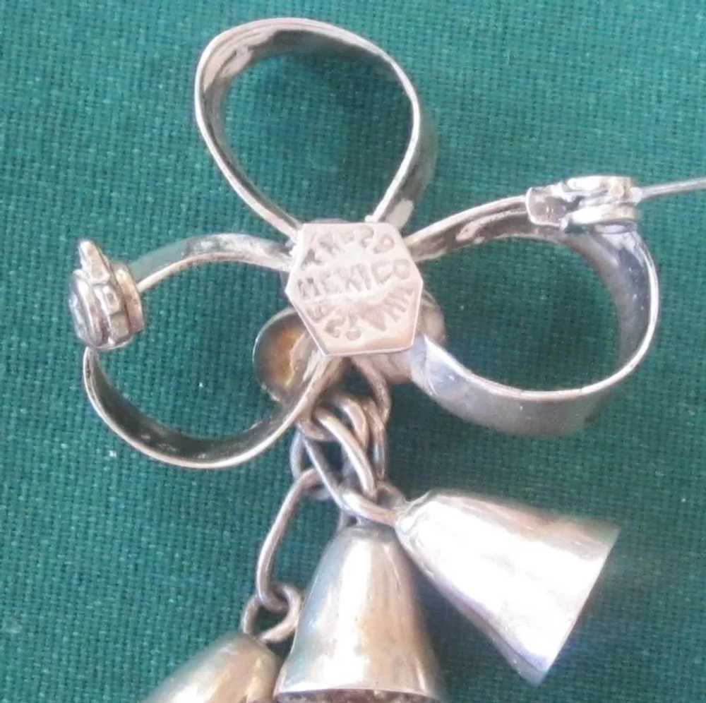 Vintage Sterling Silver Holly Bell Pin/Brooch - M… - image 3