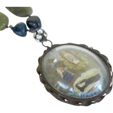 Magnificent Upcycled Religious Inspired Pendant Ne