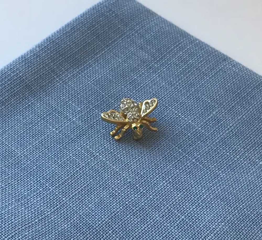 Bumble Bee Pin of Sparkling Rhinestones - image 2