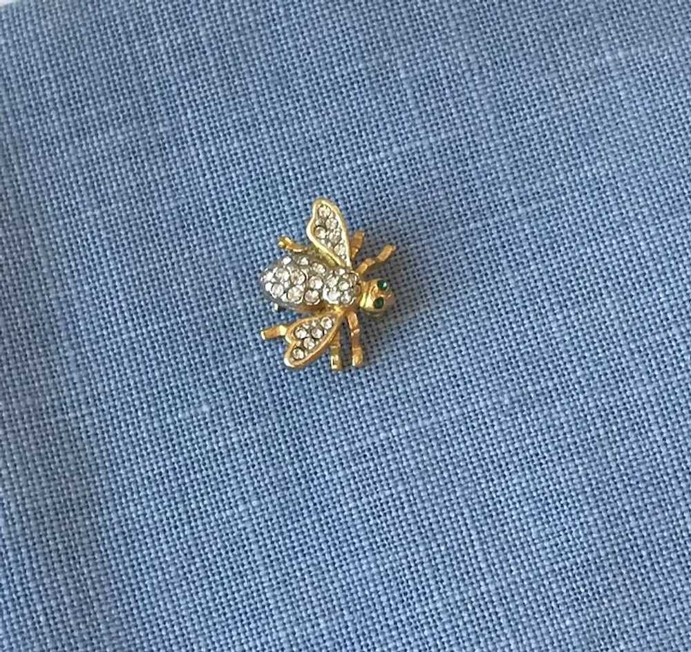 Bumble Bee Pin of Sparkling Rhinestones - image 3