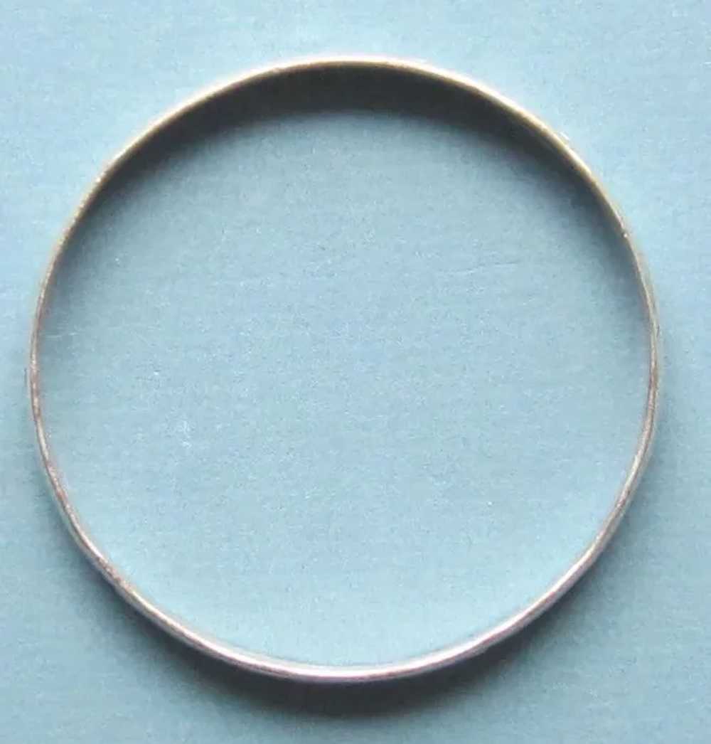 Sterling Silver Vintage Round Bangle Bracelet - image 3