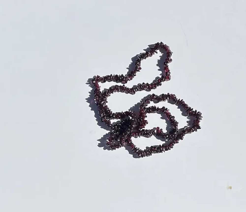 Vintage Garnet Bead Necklace - image 3