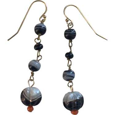 Rare Natural Banded Agate earrings
