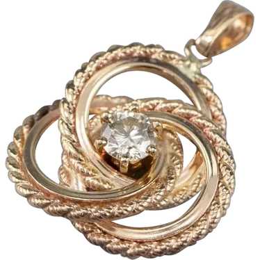 Twisting Diamond Lover's Knot Pendant