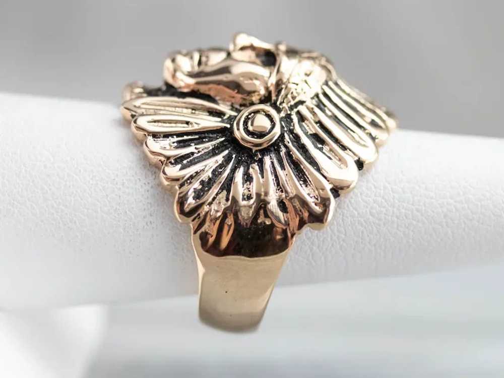 Native American Chief Statement Ring - image 8