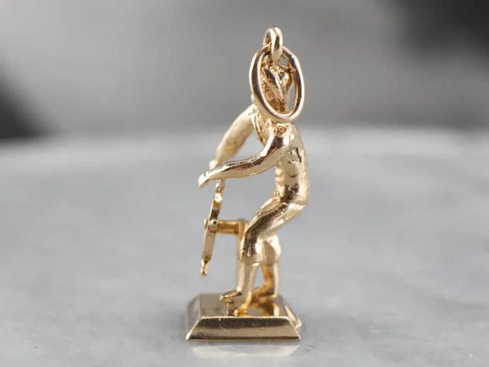 Vintage Moving Sailor at the Helm Charm - image 3