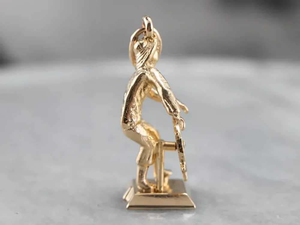 Vintage Moving Sailor at the Helm Charm - image 7