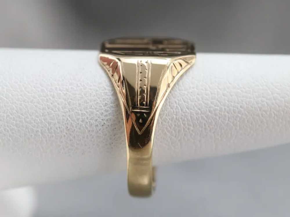 Art Deco "GFB" Signet Ring - image 7