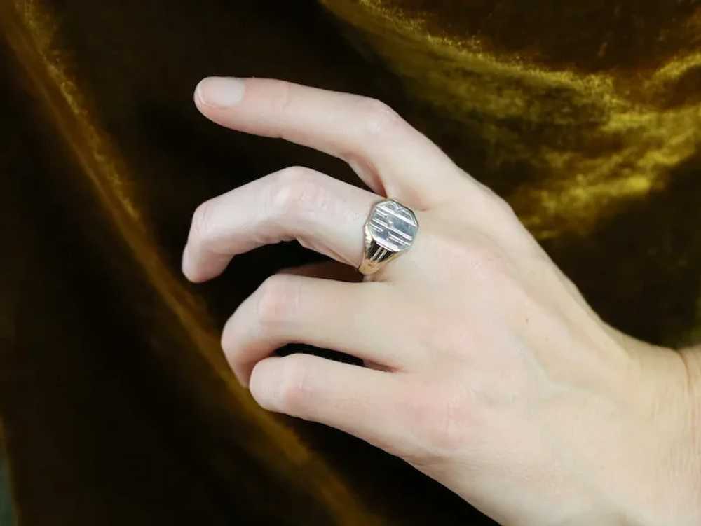 Art Deco "GFB" Signet Ring - image 9