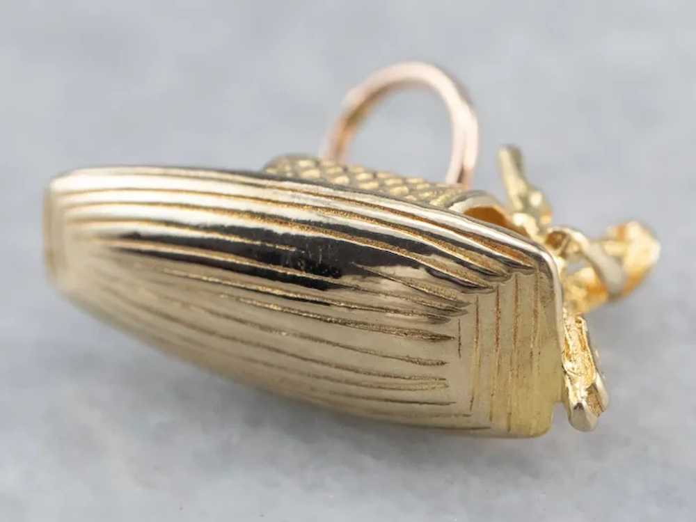 Vintage 14 Karat Gold River Boat Charm - image 6