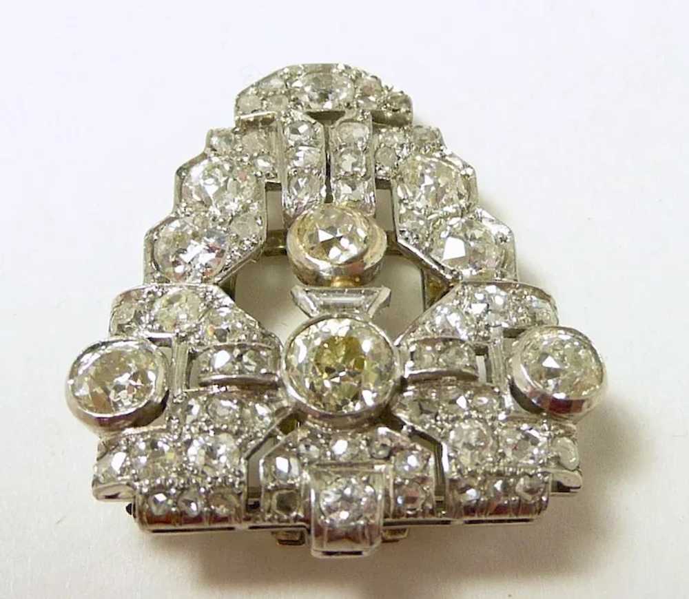 Unbelieveable Deco Diamond Dress Clip c. 1930 - image 2