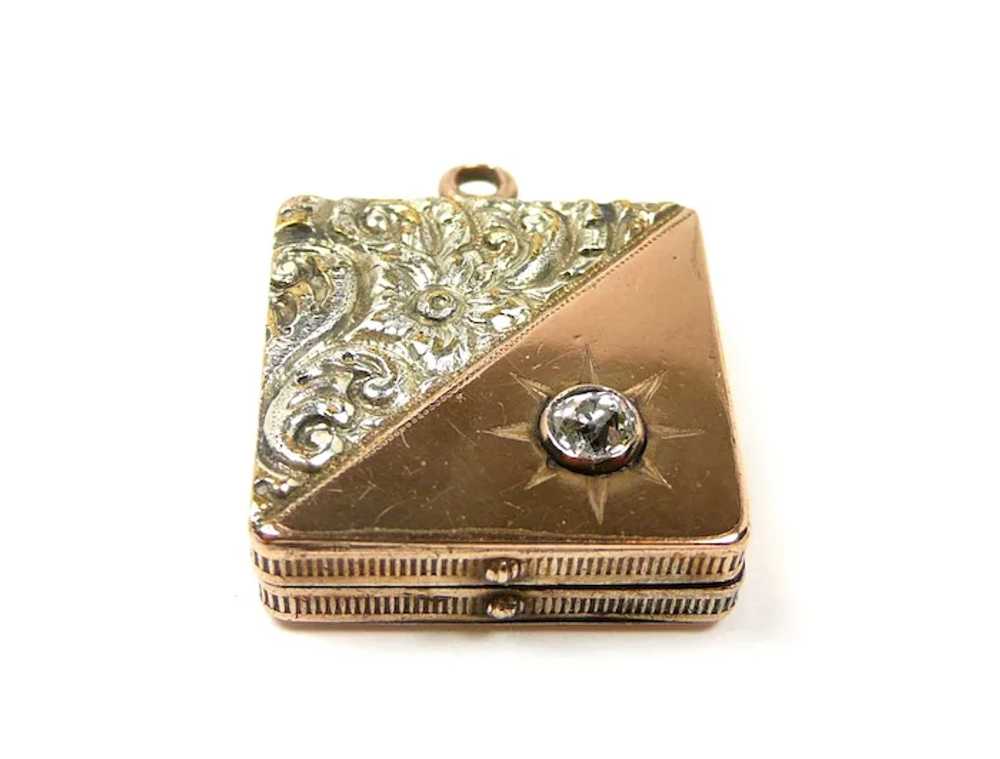Special Diamond Book Locket Charm c. 1920 - image 2