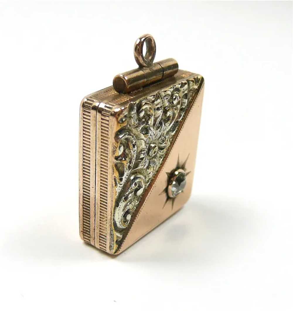 Special Diamond Book Locket Charm c. 1920 - image 3