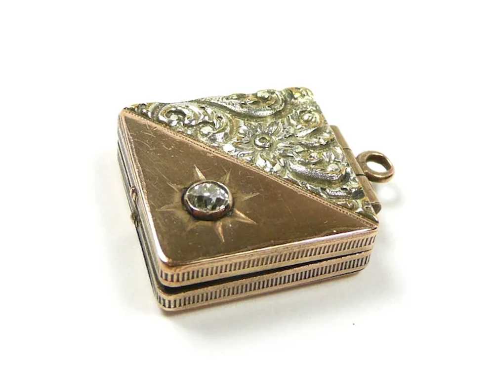 Special Diamond Book Locket Charm c. 1920 - image 5