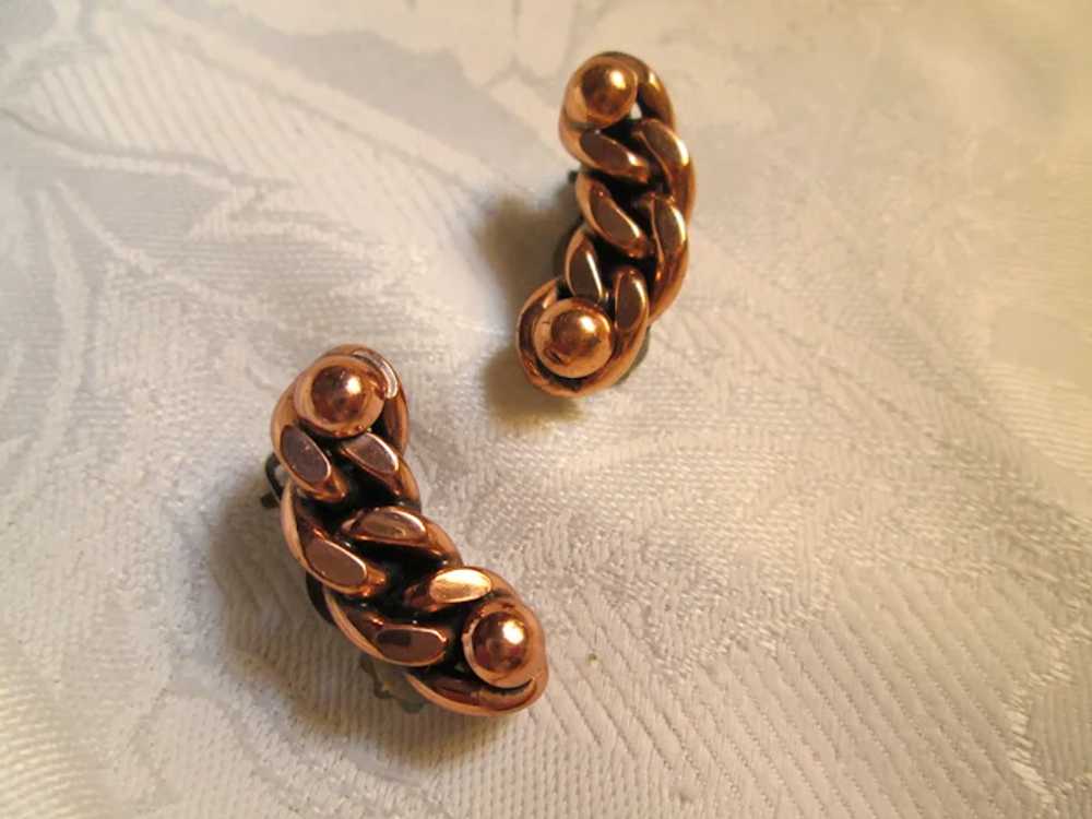 Renoir Linked Chain Necklace, Bracelet and Earrin… - image 9