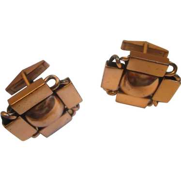 Renoir Copper Link and Orb Cufflinks - image 1