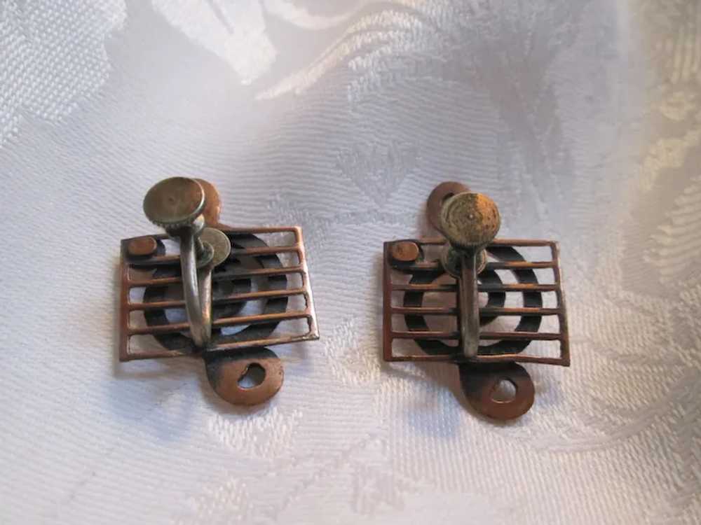 Renoir Mesh Solitary Musical Note Copper Brooch a… - image 7