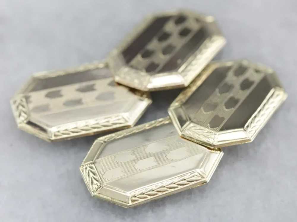 Vintage Etched Cufflinks - image 2