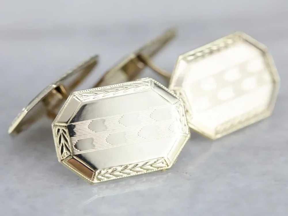 Vintage Etched Cufflinks - image 3