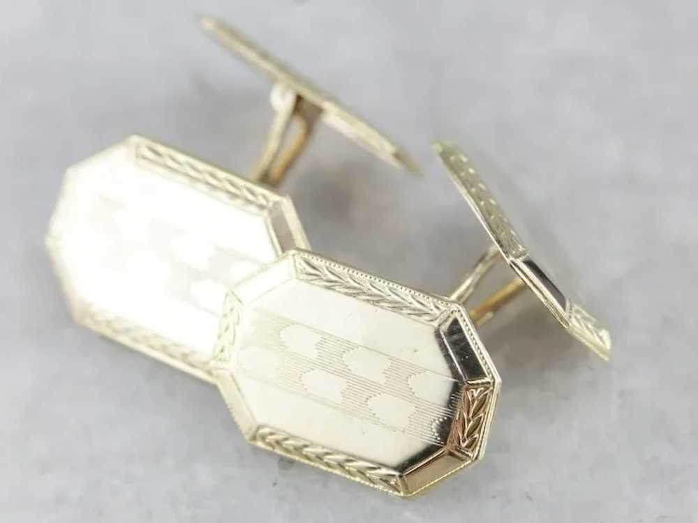 Vintage Etched Cufflinks - image 4