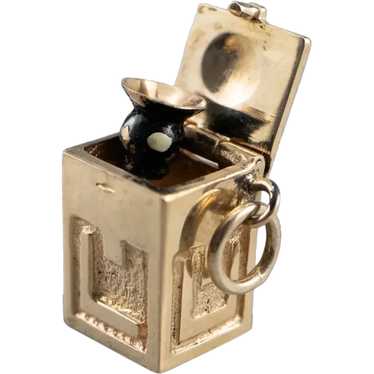 Vintage Enamel Jack in The Box Charm