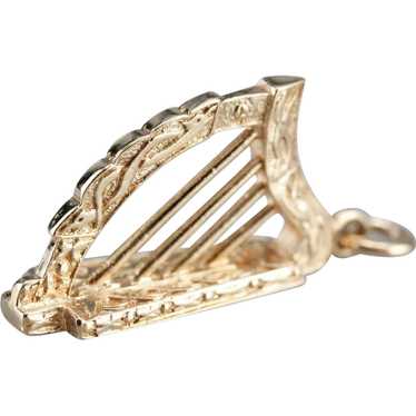 Vintage Irish Harp Pendant or Charm - image 1