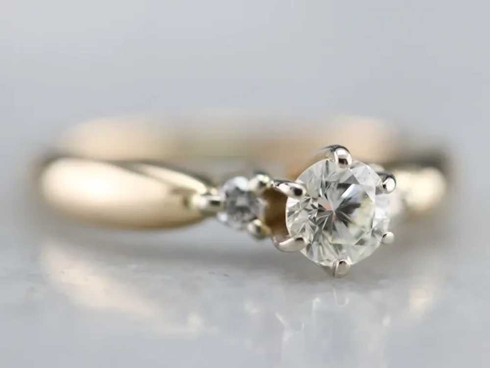 Vintage Three Stone Diamond Ring - image 2