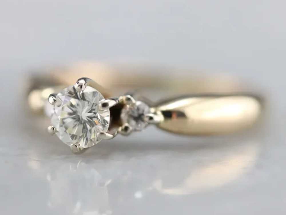 Vintage Three Stone Diamond Ring - image 3