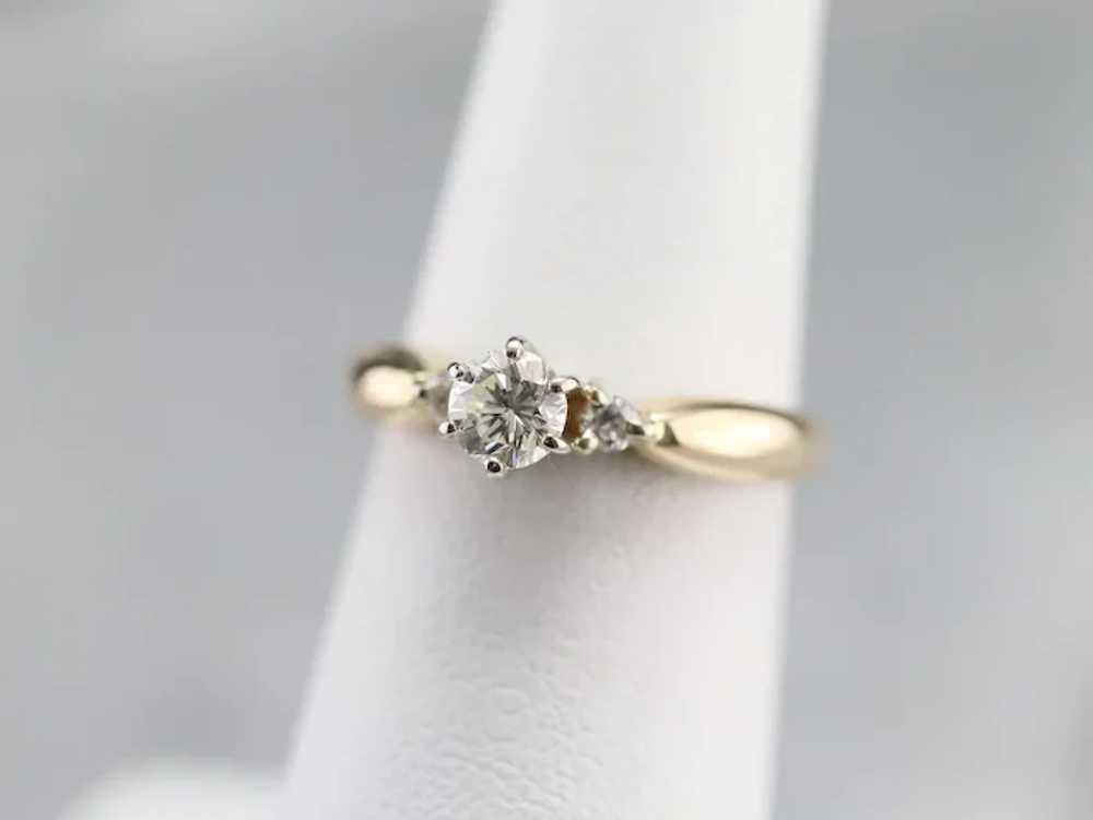 Vintage Three Stone Diamond Ring - image 6