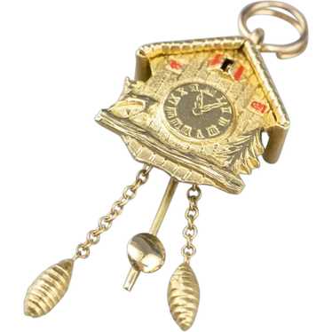 Bavarian Cuckoo Clock Gold Charm