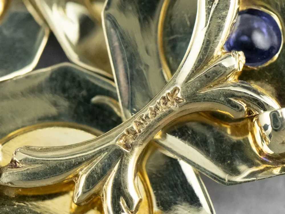 Art Deco Sapphire Cabochon Cufflinks - image 10