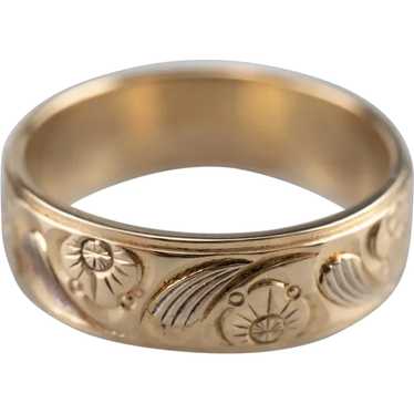 Beautifully Engraved Floral Band