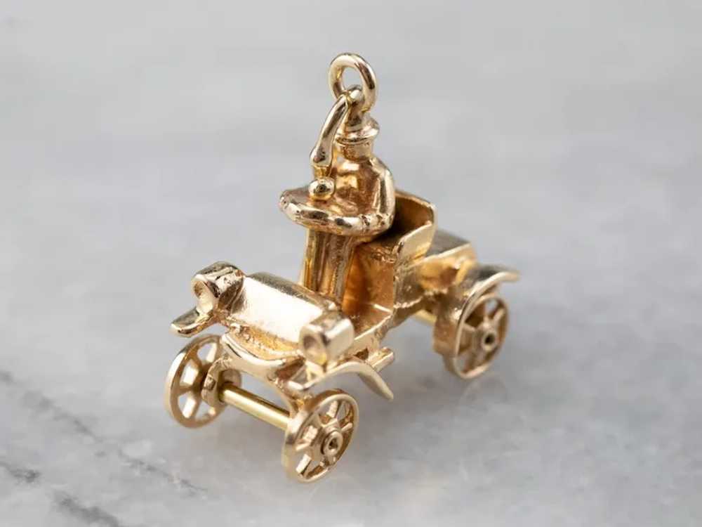 Vintage 14 Karat Gold Model-T Charm - image 4