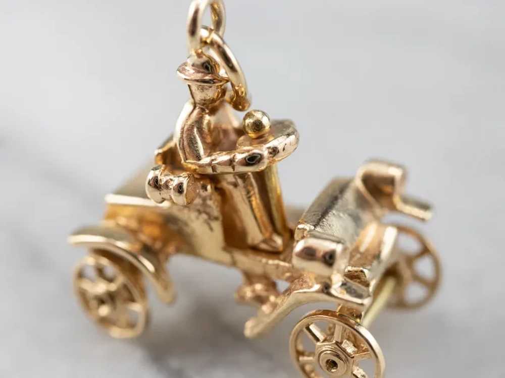 Vintage 14 Karat Gold Model-T Charm - image 6
