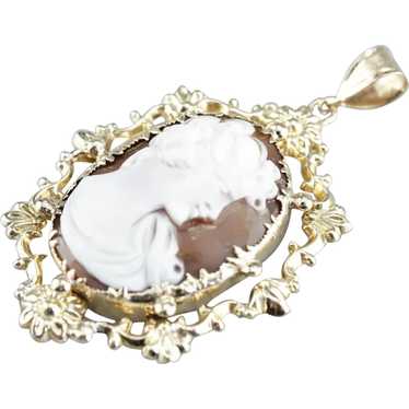 Ornate Vintage Cameo Pendant